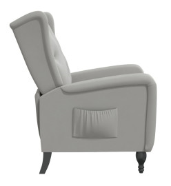 Fauteuil inclinable Gris clair Velours