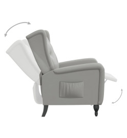 Fauteuil inclinable Gris clair Velours