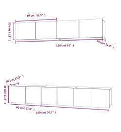 Ensemble de meubles TV 5 pcs Chêne sonoma Bois d'ingénierie