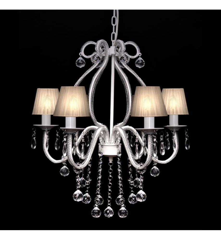 Chandelier avec 2300 cristaux Blanc