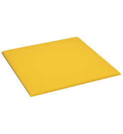 Panneaux muraux 12 pcs Jaune 30x30 cm Velours 1,08 m²