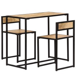 Ensemble de salle à dîner 3 pcs Bois de manguier solide