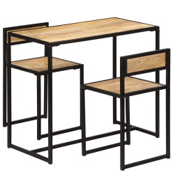 Ensemble de salle à dîner 3 pcs Bois de manguier solide