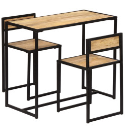 Ensemble de salle à dîner 3 pcs Bois de manguier solide