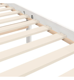 Cadre de lit avec tête de lit blanc Super King bois massif