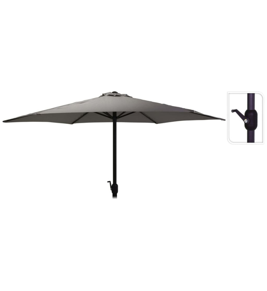 ProGarden Parasol Monica 270 cm Gris foncé