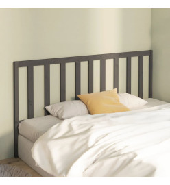 Tête de lit Gris 206x4x100 cm Bois massif de pin
