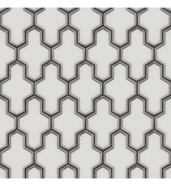 DUTCH WALLCOVERINGS Papier peint Geometric Blanc et noir