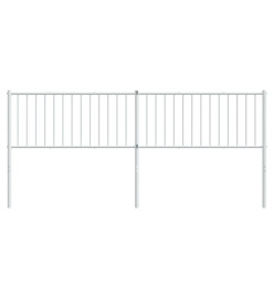 Tête de lit métal blanc 200 cm