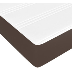 Lit à sommier tapissier avec matelas Marron 100x200 cm