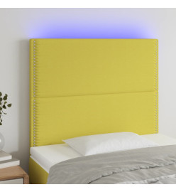Tête de lit à LED Vert 90x5x118/128 cm Tissu