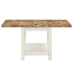 Table basse extensible Blanc 90x(45-90)x45 cm Bois de manguier