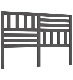 Tête de lit Gris 141x4x100 cm Bois massif de pin