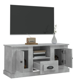 Meuble TV gris béton 100x35,5x45 cm bois d'ingénierie