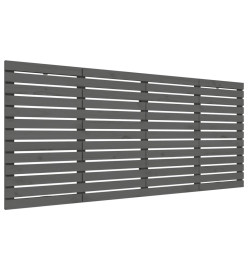Tête de lit murale Gris 166x3x91,5 cm Bois massif de pin