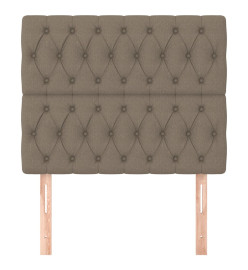 Têtes de lit 2 pcs Taupe 100x7x78/88 cm Tissu