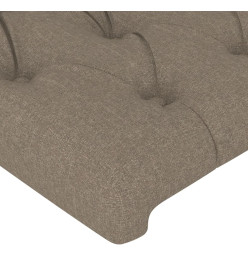 Têtes de lit 2 pcs Taupe 100x7x78/88 cm Tissu