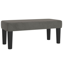 Lit à sommier tapissier avec matelas Gris foncé 100x200 cm