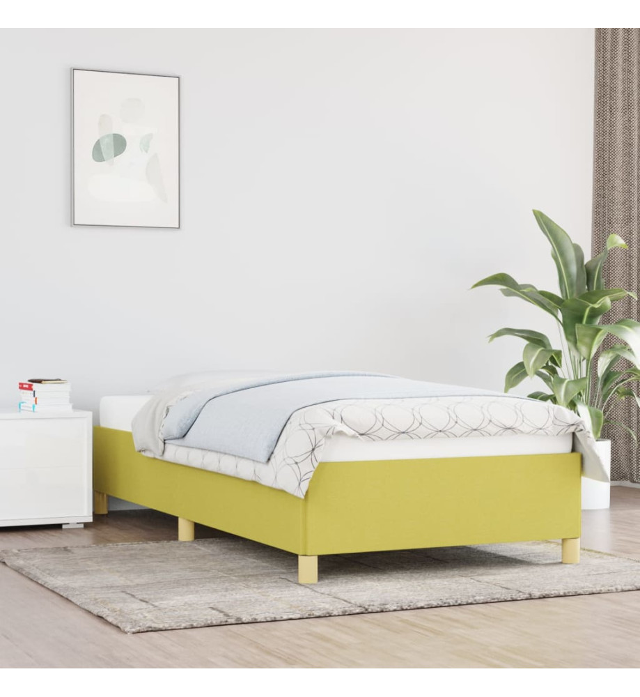 Cadre de lit Vert 80x200 cm Tissu Cadre de lit Vert 80x200 cm Tissu