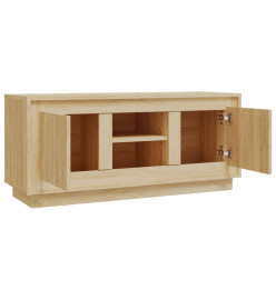 Meuble TV chêne sonoma 102x35x45 cm bois d'ingénierie