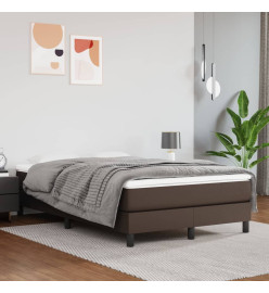 Lit à sommier tapissier avec matelas Marron 120x200 cm