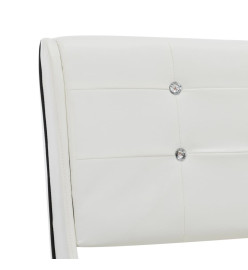 Cadre de lit Blanc Similicuir 140 x 200 cm