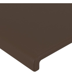 Tête de lit à LED Marron 103x16x78/88 cm Similicuir