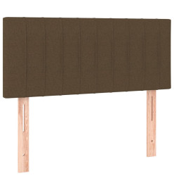 Lit à sommier tapissier avec matelas Marron foncé 90x190 cm