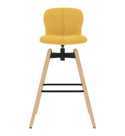 Chaises pivotantes de bar lot de 2 jaune tissu