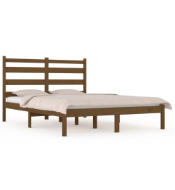 Cadre de lit Marron miel Bois de pin massif 160x200 cm
