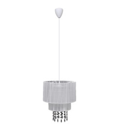 Lustre plafonnier contemporain suspension cristal blanc