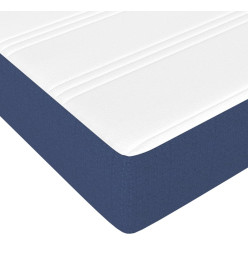 Lit à sommier tapissier avec matelas Bleu 160x200 cm Tissu
