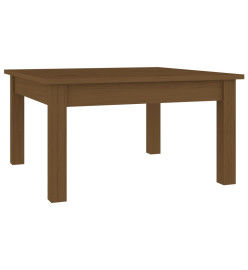 Table basse Marron miel 55x55x30 cm Bois massif de pin