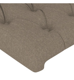 Tête de lit avec oreilles Taupe 93x23x118/128 cm Tissu