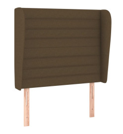 Lit à sommier tapissier avec matelas Marron foncé 100x200 cm