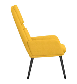 Chaise de relaxation Jaune moutarde Tissu