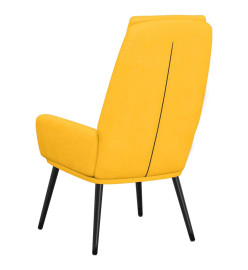 Chaise de relaxation Jaune moutarde Tissu