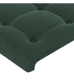 Cadre de lit avec tête de lit Vert foncé 100x200 cm Velours