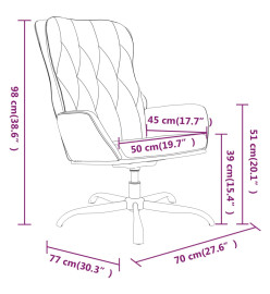 Fauteuil inclinable Crème Similicuir