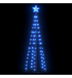 Sapin de Noël cône 84 LED bleues Décoration 50x150 cm