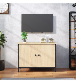 Meuble TV avec portes chêne sonoma 60x35x45cm bois d'ingénierie