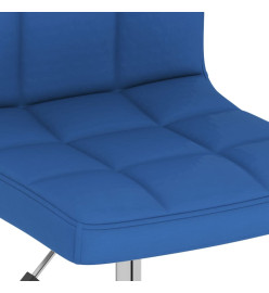 Chaise pivotante de bureau Bleu Tissu