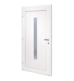 Porte d'entrée Blanc 108x208 cm PVC