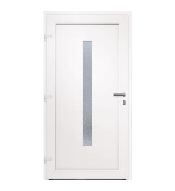 Porte d'entrée Blanc 108x208 cm PVC