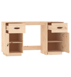 Bureau avec armoires 135x50x75 cm Bois massif de pin