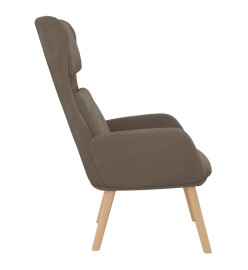 Chaise de relaxation Marron Velours