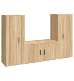 Ensemble de meubles TV 3 pcs Chêne sonoma Bois d'ingénierie