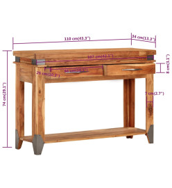 Table console 110x34x74 cm Bois d'acacia massif