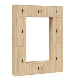 Ensemble de meubles TV 8 pcs Chêne sonoma Bois d'ingénierie