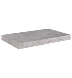 Étagères murales flottantes 2 pcs gris béton 50x23x3,8 cm MDF